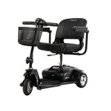 Pride Go Go Ultra X 3-Wheel mobility scooter in Black, left three-quarter view