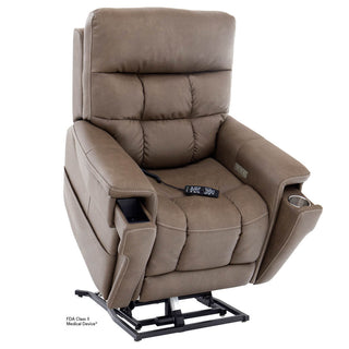 Pride VivaLift Ultra PLR-4955 lift chair in Capriccio Cappuccino, lifted position