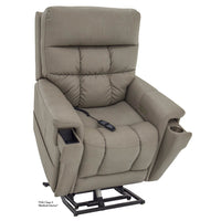 Pride VivaLift Ultra PLR-4955 lift chair in Capriccio Dove, lifted position
