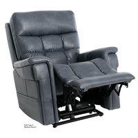 Pride VivaLift Ultra PLR-4955 lift chair in Capriccio Slate, reading position