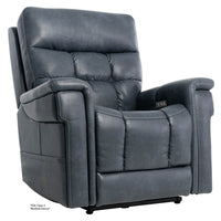 Pride VivaLift Ultra PLR-4955 lift chair in Capriccio Slate, seated position