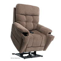 Pride VivaLift Ultra PLR-4955 lift chair in Trento Brown, lifted position