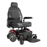 Merits Vision Super power wheelchair in Red, three-quarter view facing right
