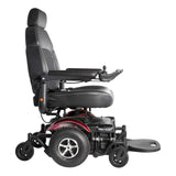 Merits Vision Super power wheelchair in Red, right side view