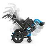 Zippie IRIS seat rotating through its tilt range