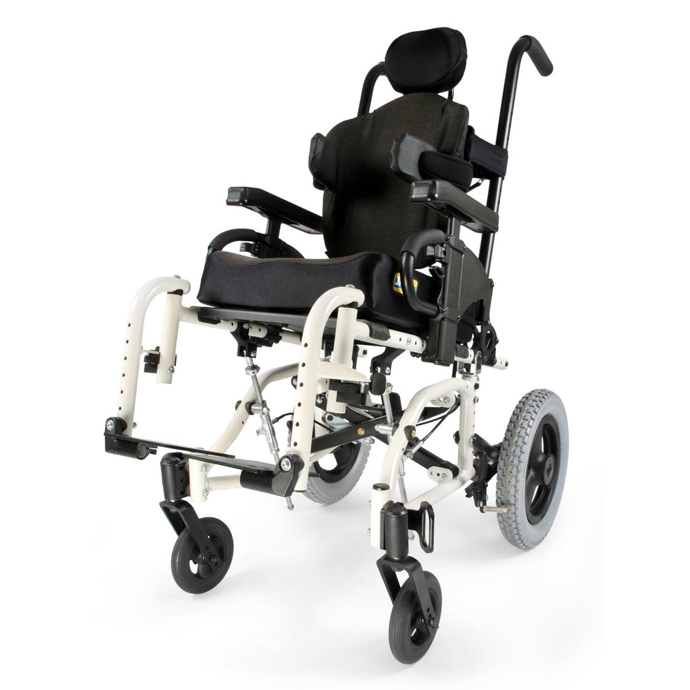 Zippie TS tilt in space pediatric wheelchair with headrest and lateral supports