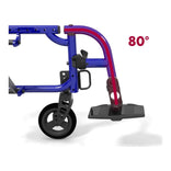 Zippie X'CAPE 80 degree front frame with the Z-finity footrest