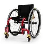 Zippie Zone rigid pediatric wheelchair in red