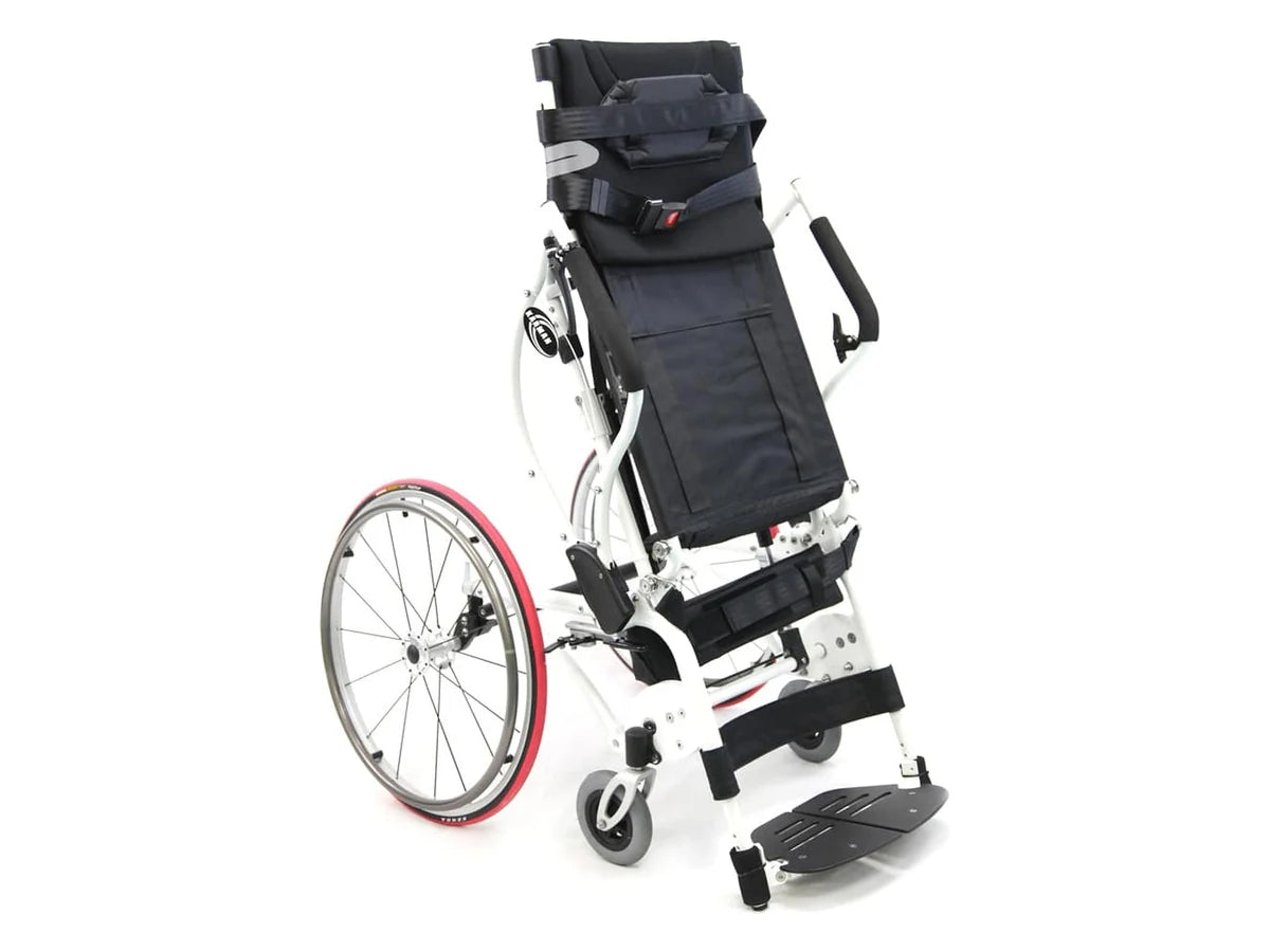 Karman XO-55 manual standing wheelchair in the standing position