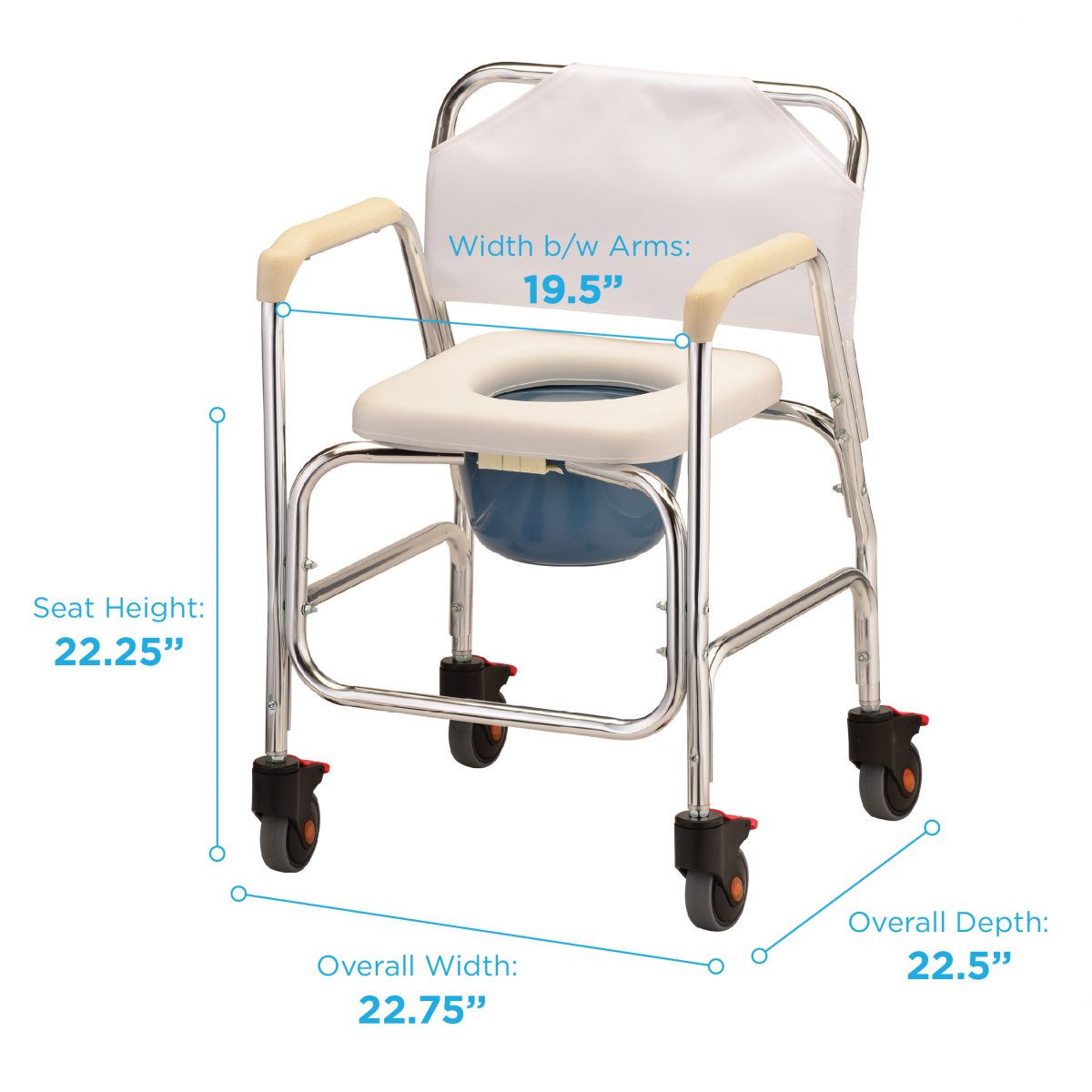 Rehab Shower Chair and Commode by Nova at Hieline Mobility.