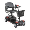 Scout 4 – 9 Scott 4-Wheel scooter, padded seat, large tires, designed for extended range and all-terrain use.