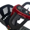 GB119-BuzzAround-LX-Tiller-Close-Up-1024×727.jpg Buzzaround LX 4-Wheel Mobility Scooter with a large, adjustable captain's seat, solid four-wheel design, and front basket, designed for all-day use with up to 18 miles of travel range.