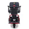 LiteRider GL111 Red_NEW SEAT_FRONT LiteRider 3-Wheel mobility scooter with a padded seat, large front basket, and three sturdy wheels, designed for easy indoor and outdoor use.