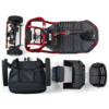 LiteRider GL111 Red__NEW SEAT_DISASSEMBLED LiteRider 3-Wheel mobility scooter with a padded seat, large front basket, and three sturdy wheels, designed for easy indoor and outdoor use.