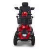 Golden Eagle Mobility Scooter in crimson red with large tires and a high-back Captain's seat, designed for outdoor use.
