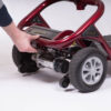 LiteRider – Rear Release Handle LiteRider 3-Wheel mobility scooter with a padded seat, large front basket, and three sturdy wheels, designed for easy indoor and outdoor use.