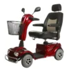 Pioneer 4 Power Scooter with large pneumatic tires, high-back captain’s seat, and adjustable tiller designed for all-terrain outdoor mobility.