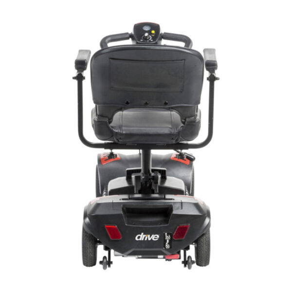 Scott 4-Wheel scooter, padded seat, large tires, designed for extended range and all-terrain use.