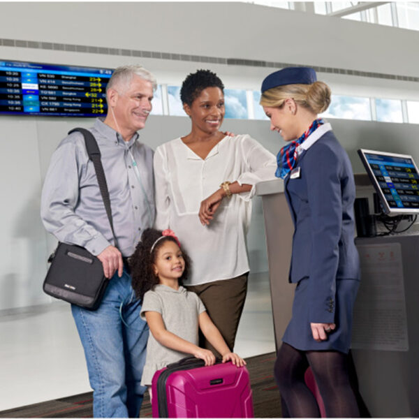 iGO2 Portable Oxygen Concentrator (Model 125D) featuring a compact design, SmartDose technology, Bluetooth connectivity, and a protective rugged overmold. Weighs less than 5 lbs.