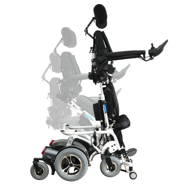 Draco Standing Wheelchair, electric standing wheelchair, reclining wheelchair, 18.5-mile range wheelchair, multi-function wheelchair
