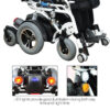 Draco Standing Wheelchair, electric standing wheelchair, reclining wheelchair, 18.5-mile range wheelchair, multi-function wheelchair