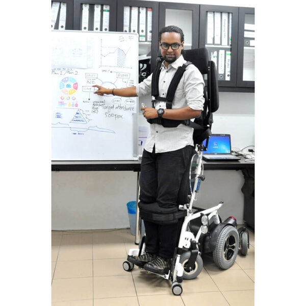Draco Standing Wheelchair, electric standing wheelchair, reclining wheelchair, 18.5-mile range wheelchair, multi-function wheelchair