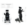 Draco Standing Wheelchair, electric standing wheelchair, reclining wheelchair, 18.5-mile range wheelchair, multi-function wheelchair