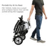 Foldawheel PW-1000XL 10 Foldawheel PW-1000XL power wheelchair folded, showing its lightweight and portable design, perfect for daily use and long trips.
