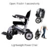 Foldawheel PW-1000XL Foldawheel PW-1000XL power wheelchair folded, showing its lightweight and portable design, perfect for daily use and long trips.