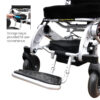 Foldawheel PW-1000XL 7 Foldawheel PW-1000XL power wheelchair folded, showing its lightweight and portable design, perfect for daily use and long trips.