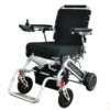 Foldawheel PW-999UL power chair folded, showing its lightweight and portable design, ideal for travel and everyday use.
