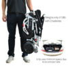Foldawheel PW-999UL power chair folded, showing its lightweight and portable design, ideal for travel and everyday use.
