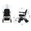 Foldawheel PW-999UL power chair folded, showing its lightweight and portable design, ideal for travel and everyday use.
