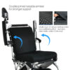 Foldawheel PW-999UL power chair folded, showing its lightweight and portable design, ideal for travel and everyday use.