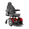 Jazzy Elite HD power wheelchair with large 14-inch flat-free tires and padded high-back seat.