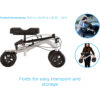 TKW-12 FOLDED – Locking Hand Brakes Nova TKW-12 Steerable Knee Walker