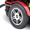 Jazzy Elite HD power wheelchair with large 14-inch flat-free tires and padded high-back seat.