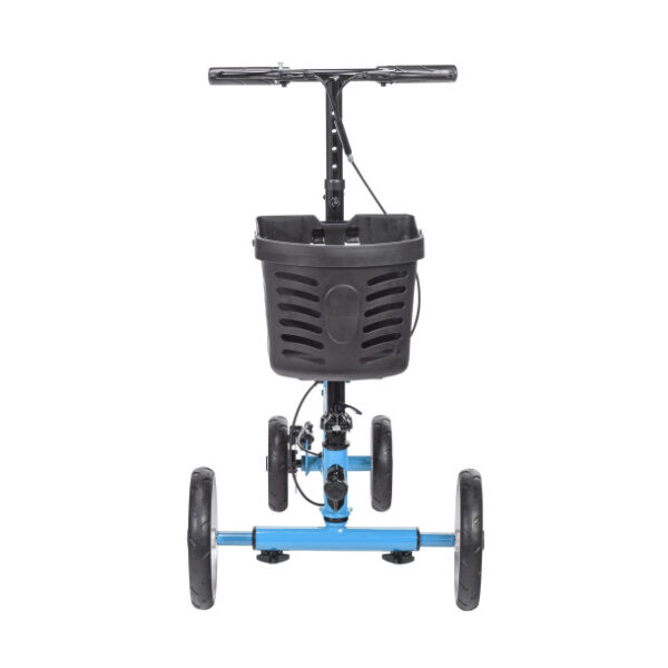 Nitro Glide Knee Walker (Model 791) featuring a lightweight aluminum frame, adjustable handle height, ergonomic knee pad, and large wheels for smooth mobility during injury recovery.