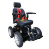 All Terrain PW-4x4Q electric wheelchair with a rugged design, 4-wheel drive system, and advanced suspension for off-road mobility.