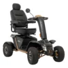 Baja Wrangler 2 Baja Wrangler 2 all-terrain mobility scooter with large wheels, a padded captain’s seat, and high ground clearance, designed for outdoor use and rugged terrain.
