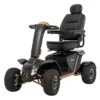 Baja Wrangler 2 Baja Wrangler 2 all-terrain mobility scooter with large wheels, a padded captain’s seat, and high ground clearance, designed for outdoor use and rugged terrain.
