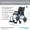 STRONGBACK Excursion 12S+AB Transport Wheelchair