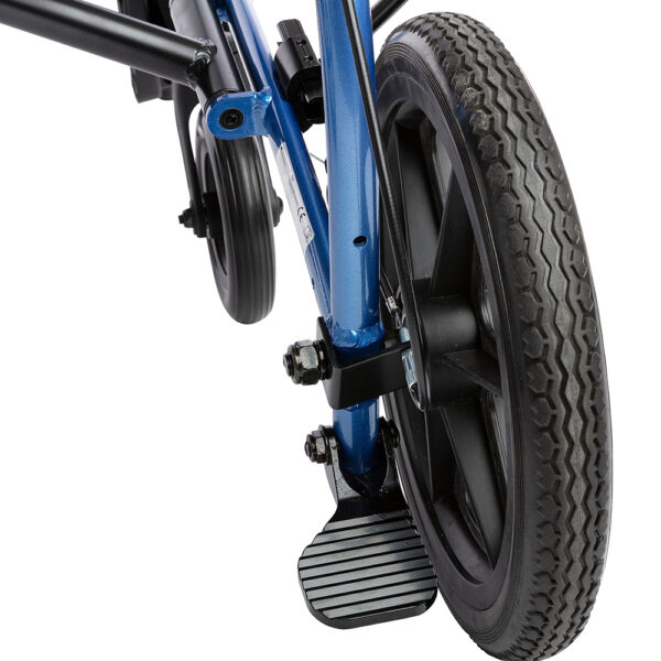 Strongback Excursion 12 Transport Chair with 12-inch rear wheels, featuring an ergonomic design, lightweight frame, and foldable portability for easy indoor and outdoor use.