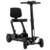 Go Go Carbon Mobility Scooter by Pride Mobility with a carbon fiber frame, vibrant display, and quick-folding design.