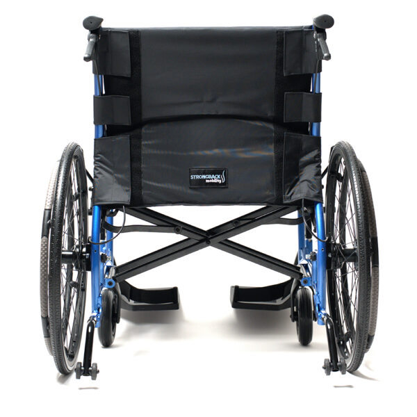 A heavy-duty wheelchair with ergonomic posture support, 24-inch rear wheels, reinforced frame, and an extra-wide seat, designed for durability and high weight capacity.