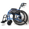 A heavy-duty wheelchair with ergonomic posture support, 24-inch rear wheels, reinforced frame, and an extra-wide seat, designed for durability and high weight capacity.