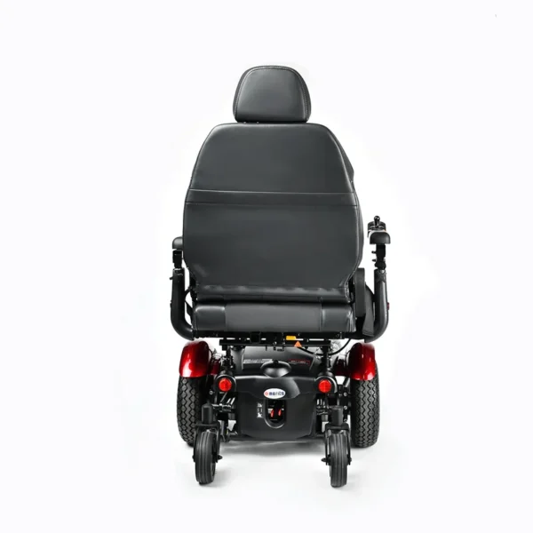 Vision Super Power Chair by Merits Health with mid-wheel drive design, ergonomic captain's seat, and rugged 12-inch tires.