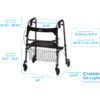 Nova Cruiser De-Light Rolling Walker