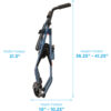 4278PL Folded Specs Nova Cruiser II Rollator