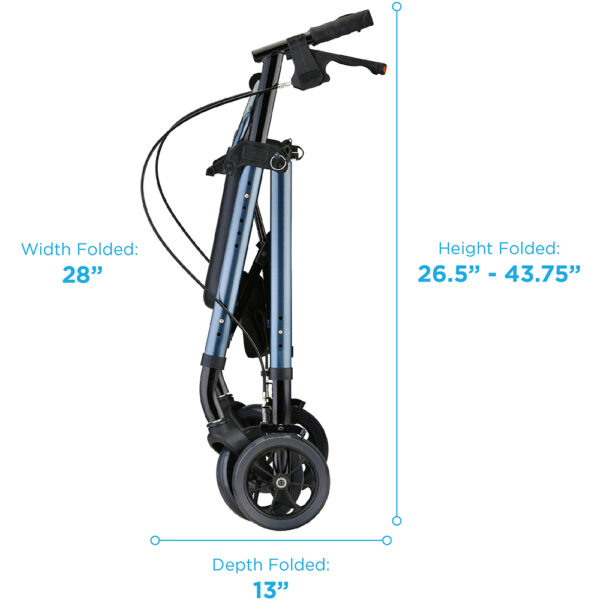 Nova STAR HD Rollator with a heavy-duty frame, padded seat, ergonomic handles, and 8-inch wheels, designed for indoor and outdoor mobility support.